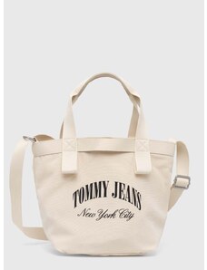 Kabelka Tommy Jeans béžová farba,AW0AW16217
