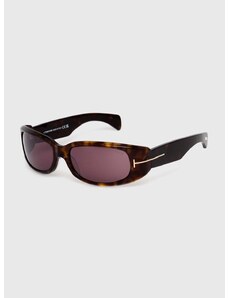 Slnečné okuliare Tom Ford dámske, hnedá farba, FT1064_5952S