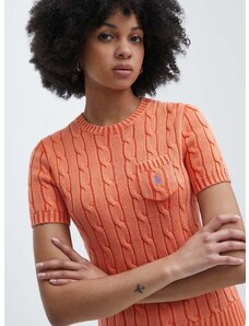 Bavlnený sveter Polo Ralph Lauren oranžová farba,211935306