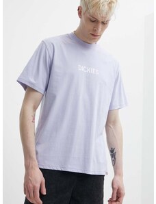 Bavlnené tričko Dickies PATRICK SPRINGS TEE SS pánske, fialová farba, s potlačou, DK0A4YR7