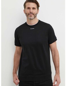 Bavlnené tričko Karl Lagerfeld pánske,čierna farba,jednofarebné,542200.755002