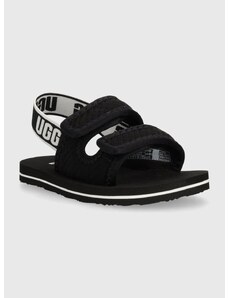 Detské sandále UGG LENNON SLINGBACK čierna farba