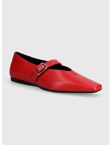 Kožené balerínky Vagabond Shoemakers WIOLETTA červená farba