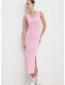 Šaty HUGO ružová farba,midi,priliehavé,50514521