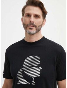 Bavlnené tričko Karl Lagerfeld pánske,čierna farba,s potlačou,542224.755052