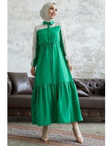 InStyle Šaty s košeľovým golierom Malinda - zelené