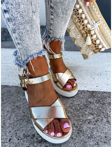 Starstyle Zlaté platformové sandále ALESSIA*