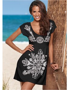 bonprix Plážové tunikové šaty, farba čierna