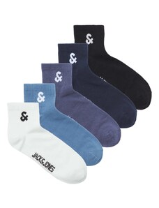 JACK & JONES Ponožky 'MILO' námornícka modrá / dymovo modrá / modrosivá / čierna / biela