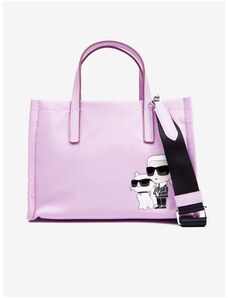 Light purple women's handbag KARL LAGERFELD Ikonik 2.0 Nylon SM - Women