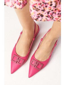 Mio Gusto Alyssa Fuchsia Color Krátke dámske topánky s prackou na zadnej strane