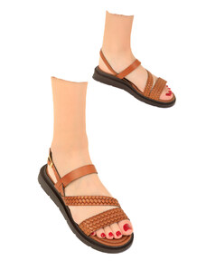 SOHO Opálené dámske sandále z pravej kože