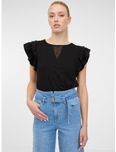 Orsay Women's Black T-Shirt with Short Sleeves - Women