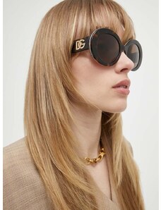 Slnečné okuliare Dolce & Gabbana dámske, hnedá farba, 0DG4448