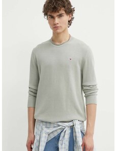 Bavlnený sveter Tommy Jeans šedá farba,DM0DM18895