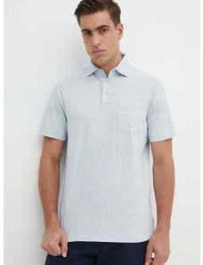 Polo tričko s prímesou ľanu Polo Ralph Lauren tyrkysová farba,jednofarebný,710900790