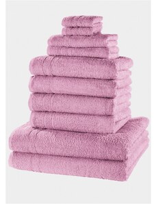 bonprix Súprava uterákov (10-dielna sada), farba ružová
