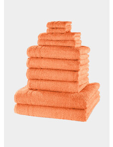 bonprix Súprava uterákov (10-dielna sada), farba oranžová