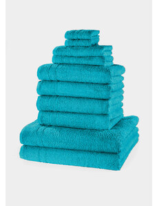 bonprix Súprava uterákov (10-dielna sada), farba modrá