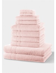 bonprix Súprava uterákov (10-dielna sada), farba ružová