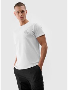 4F Pánske regular tričko s potlačou - biele