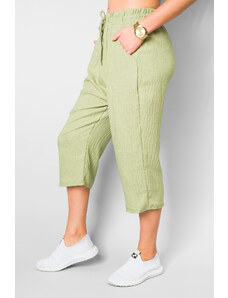Takfajn Dámske capri nohavice - zelené