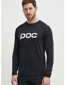 Cyklistické tričko s dlhým rukávom POC tmavomodrá farba, s potlačou