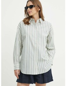 Bavlnená košeľa Lauren Ralph Lauren dámska, voľný strih, s klasickým golierom, 200933082