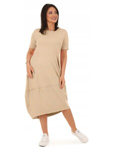Fashionweek Pohodlné bavlnené šaty teplákové letné šaty OVERSIZE MF627