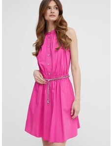 Šaty MICHAEL Michael Kors fialová farba, mini, áčkový strih
