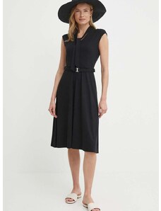 Šaty Lauren Ralph Lauren čierna farba, mini, áčkový strih, 250933440