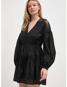 Bavlnené šaty Pinko čierna farba, mini, oversize, 103741 A1XN