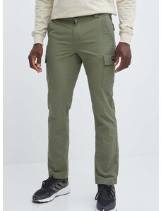 Nohavice Napapijri M-Faber pánske, zelená farba, priliehavé, NP0A4HRPGAE1