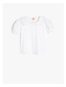 Koton Detská košeľa s golierom, krátky rukáv, bavlna