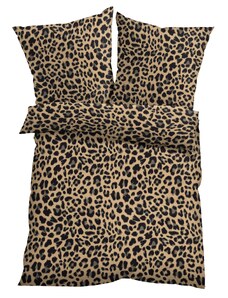 bonprix Posteľná bielizeň s leopardím dizajnom, farba hnedá