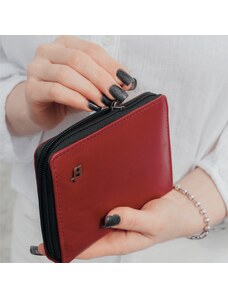 Bagind Demi Bery - Dámska i pánska kožená peňaženka bordová, ručná výroba