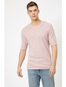 Koton Pánsky ružový sveter s výstrihom