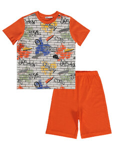 Civil Boys Chlapčenská pyžamová súprava 6-9 rokov oranžová