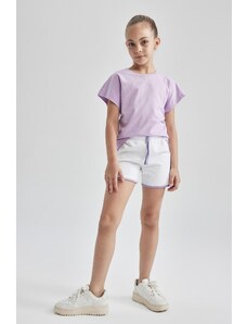 DeFacto Dievčenské šortky s elastickým pásom na šnurovanie