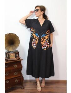 Taliansko Šaty na leto s motýľom