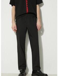 Nohavice New Balance Twill Straight Pant 30" pánske, čierna farba, rovné, MP41575BK