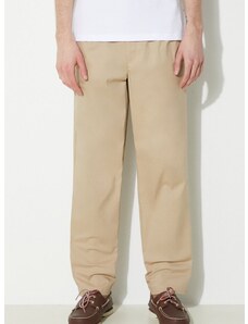 Nohavice New Balance Twill Straight Pant 30" pánske, béžová farba, rovné, MP41575SOT