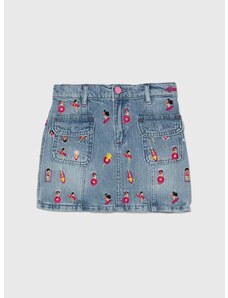 Dievčenská rifľová sukňa Guess mini, rovný strih