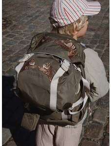 Detský ruksak Konges Sløjd hnedá farba, veľký, s potlačou