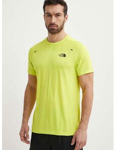 Športové tričko The North Face Mountain Athletics zelená farba, s potlačou, NF0A87CGRIQ1