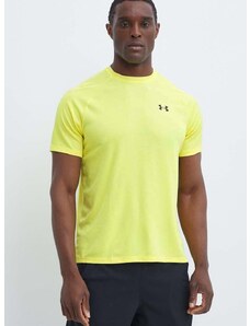 Tréningové tričko Under Armour Tech Textured žltá farba, melanžové