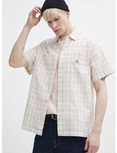Bavlnená košeľa Dickies SURRY pánska, béžová farba, regular, s klasickým golierom, DK0A4YS5