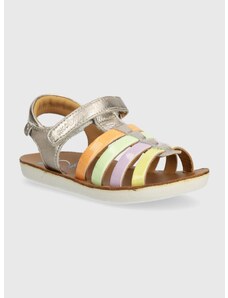 Detské kožené sandále Shoo Pom GOA SPART zlatá farba