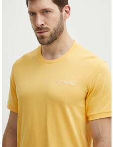 Športové tričko adidas TERREX Xploric žltá farba, jednofarebné, IN4616