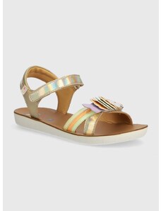 Detské kožené sandále Shoo Pom GOA BUBULLE zlatá farba
